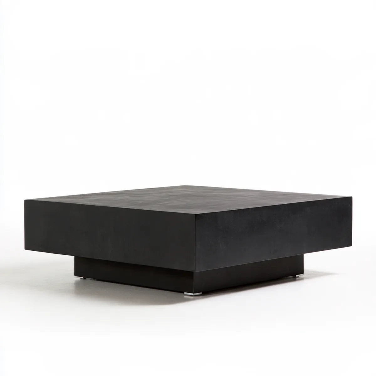 Square Coffee Table, 47.2 x 47.2 x 13.8 in, Black Oak Veneer Engineered Wood